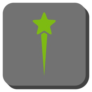 Star başlangıç yuvarlak kare düğme