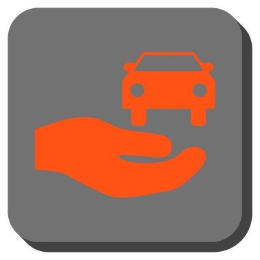 Araba hediye el yuvarlak kare düğme