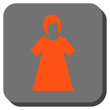 Bayan şekil kare düğme yuvarlak