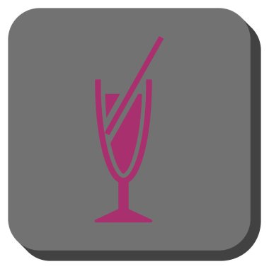 Kokteyl yuvarlatılmış kare düğme