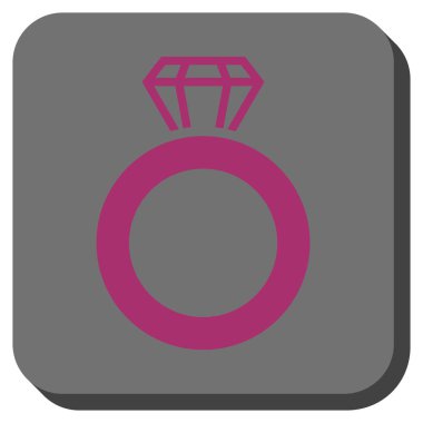 Mücevher yüzük yuvarlak kare düğme