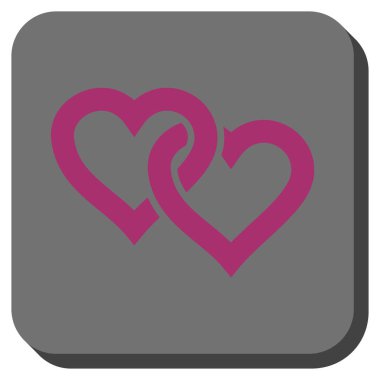 Bağlantılı kupa yuvarlak kare düğme