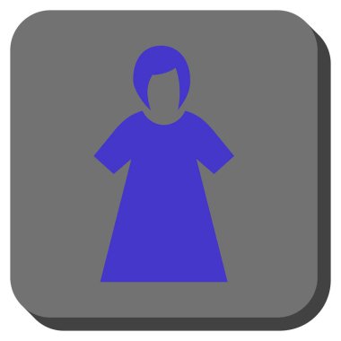 Bayan şekil kare düğme yuvarlak