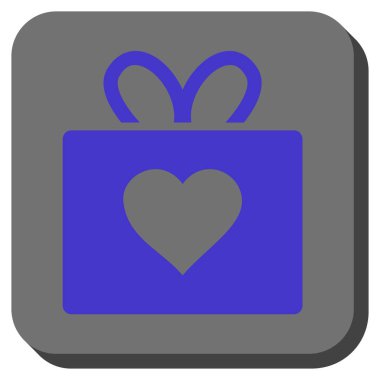 Aşk armağanı yuvarlak kare düğme