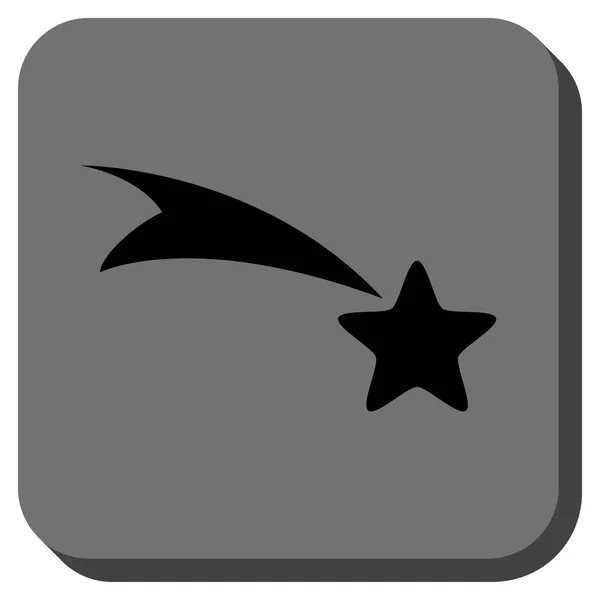 Estrella que cae redondeado botón cuadrado — Archivo Imágenes Vectoriales