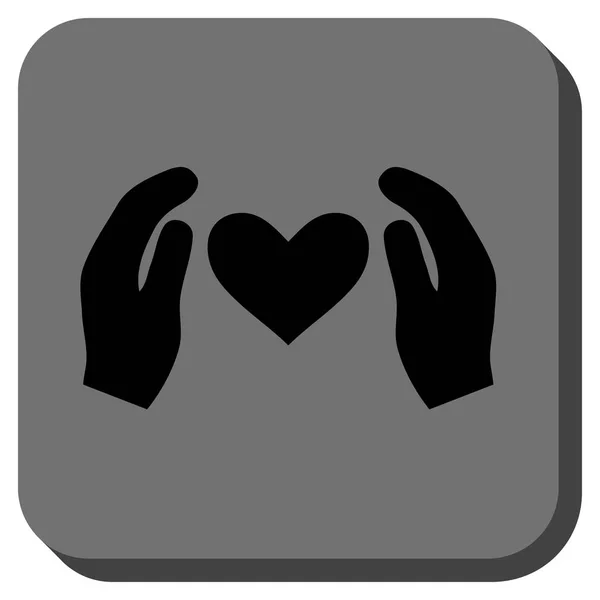 Кнопка "Забота о любви" — стоковый вектор
