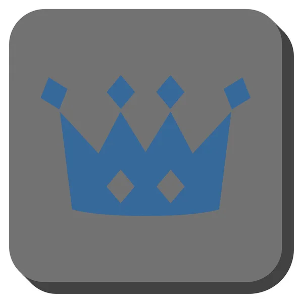 皇冠圆形方形按钮 — 图库矢量图片