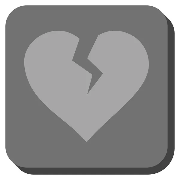Hjärta Break avrundat fyrkantig knapp — Stock vektor