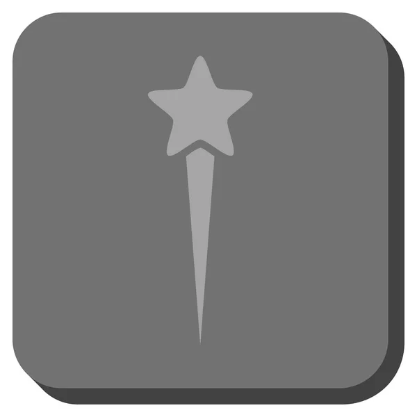 Botón cuadrado redondeado estrella de partida — Archivo Imágenes Vectoriales