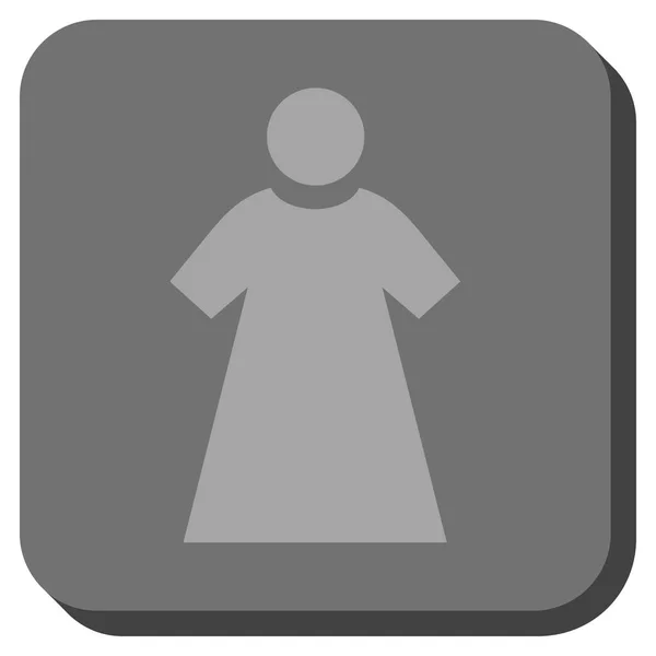 Жінка округлі квадратних кнопки — стоковий вектор