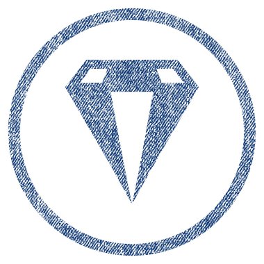 Elmas yuvarlak kumaş dokulu simgesi