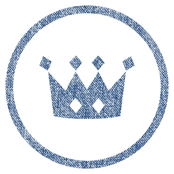 Корона округлої тканини текстурована іконка — стоковий вектор