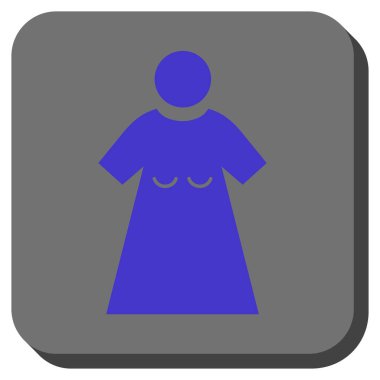 Kadın şekil kare düğme yuvarlak