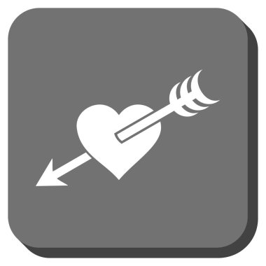 Ok kalp kare düğme yuvarlak