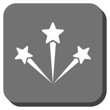 Festival Fireworks yuvarlak kare düğme