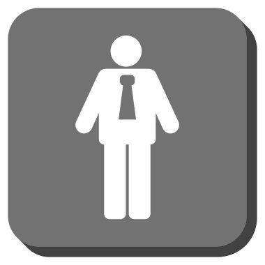 Yuvarlatılmış Kare düğme damat