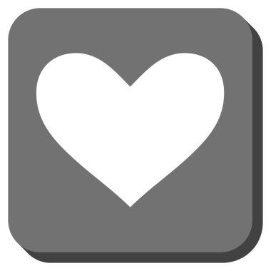 Aşk kalp kare düğme yuvarlak