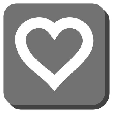 Sevgililer kalp kare düğme yuvarlak