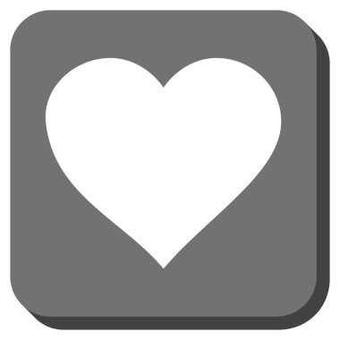 Sevgililer kalp kare düğme yuvarlak