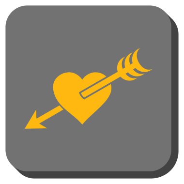 Ok kalp kare düğme yuvarlak