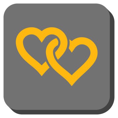 Bağlantılı kupa yuvarlak kare düğme