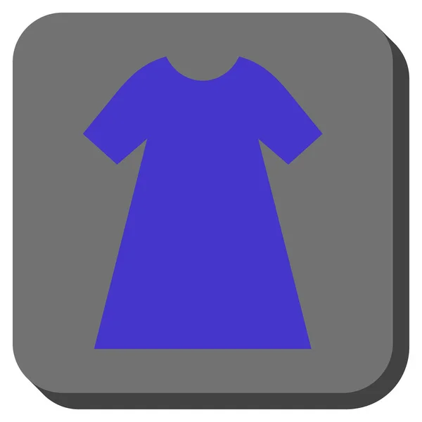 여자 드레스 둥근 사각형 버튼 — 스톡 벡터
