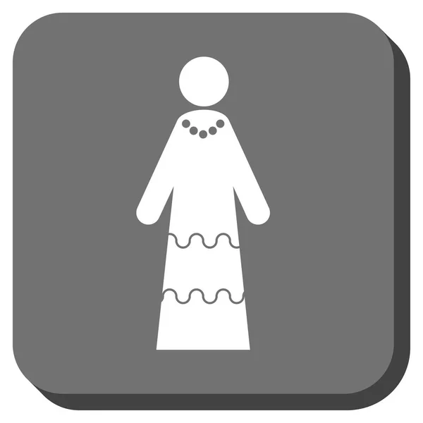 Кнопка округлой невесты — стоковый вектор