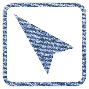 Ok ucu sol yukarı kumaş dokulu simgesi