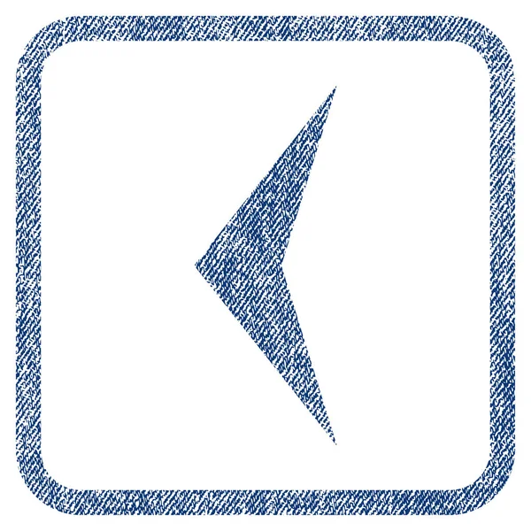 Icône texturée de tissu de flèche gauche — Image vectorielle