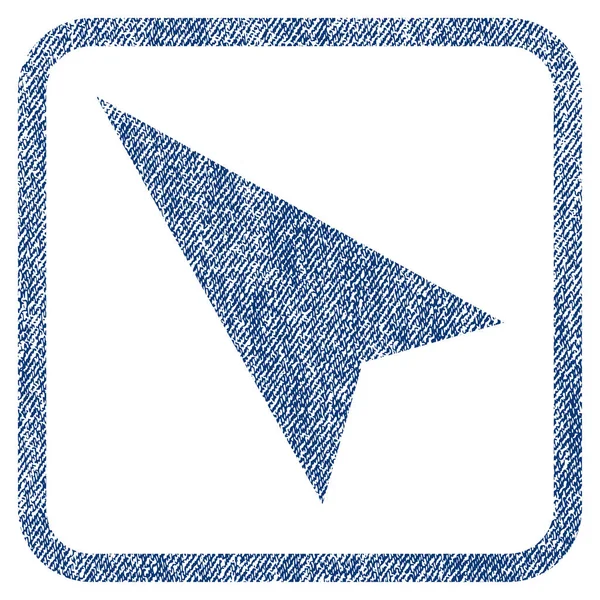 Ok ucu sol yukarı kumaş dokulu simgesi