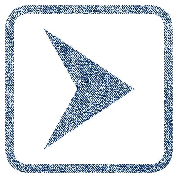 Icône texturée de tissu droit de flèche — Image vectorielle
