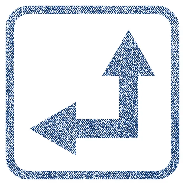 Bifurkasyon ok sol kadar kumaş dokulu simgesi