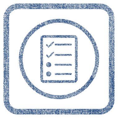 Denetim listesi sayfa kumaş dokulu simgesi