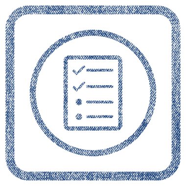 Denetim listesi sayfa kumaş dokulu simgesi