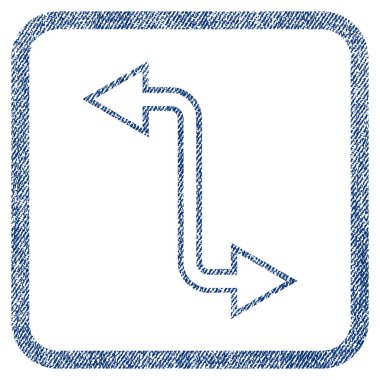 Simge eğri Exchange ok kumaş dokulu