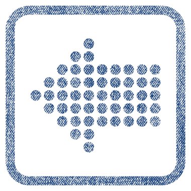 Noktalı ok sol kumaş dokulu simgesi