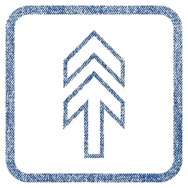 Icône texturée de tissu Direction vers le haut — Image vectorielle