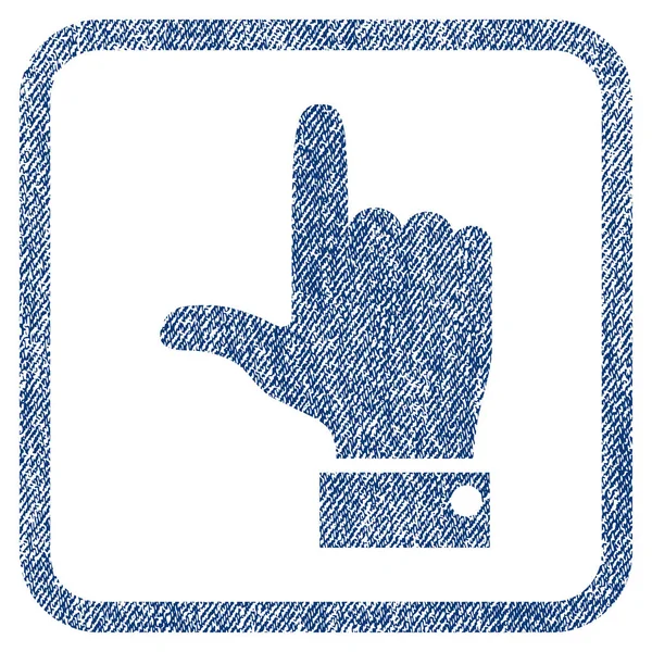 Ponteiro de mão para cima tecido texturizado ícone — Vetor de Stock