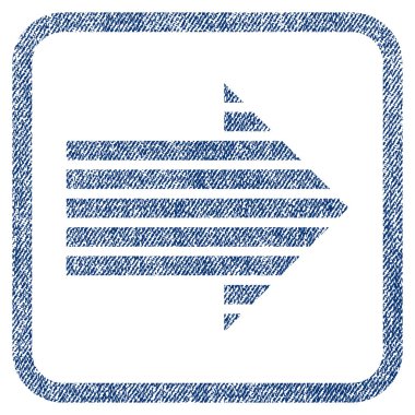 Simge şerit ok doğru kumaş dokulu