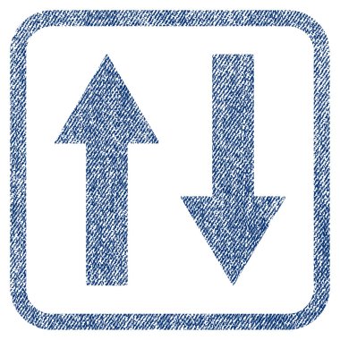 Dikey Çevir okları kumaş dokulu simgesi