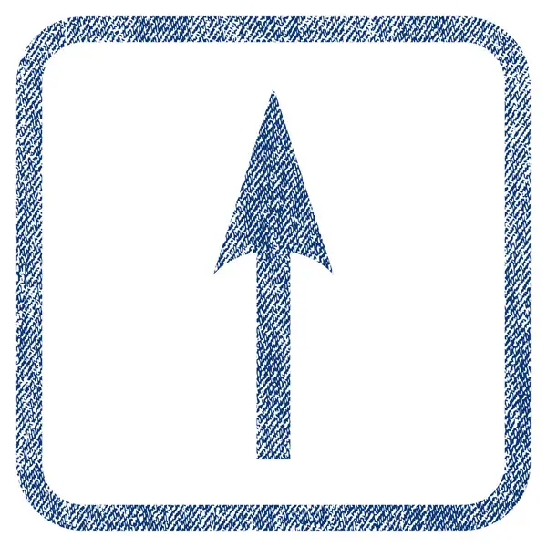 Icône texturée en tissu Sharp Arrow Up — Image vectorielle