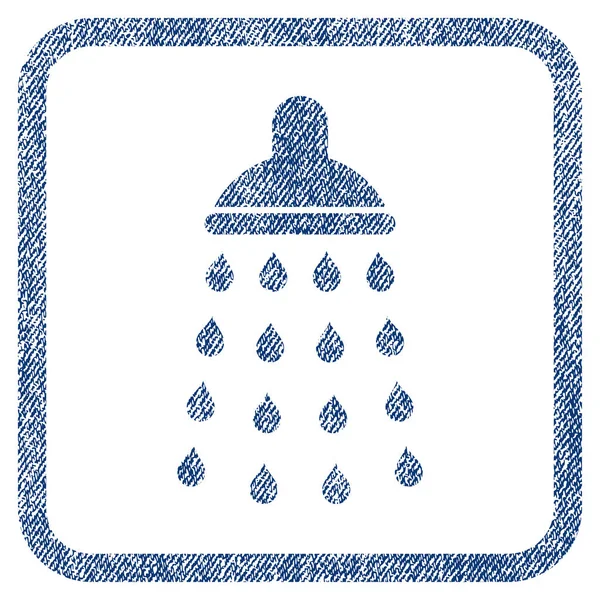 淋浴织物纹理的图标 — 图库矢量图片