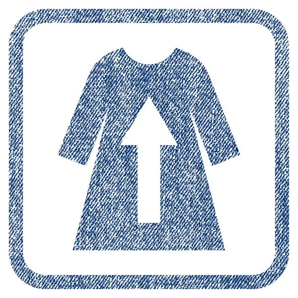 Снять женское платье ткань текстурированная икона — стоковый вектор