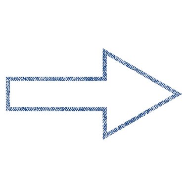 Ok sağ kumaş dokulu simgesi