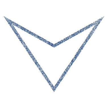 Kumaş dokulu simgesi aşağı ok ucu