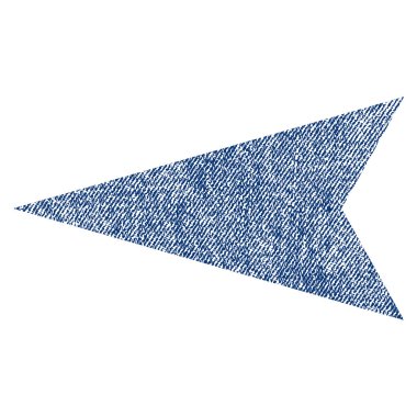 Ok ucu sol kumaş dokulu simgesi