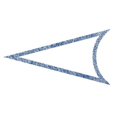 Ok ucu sol kumaş dokulu simgesi