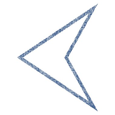 Ok ucu sol kumaş dokulu simgesi