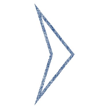 Ok ucu sağ kumaş dokulu simgesi