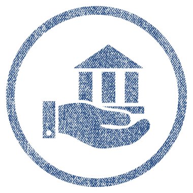 Banka hizmet kumaş dokulu simgesi